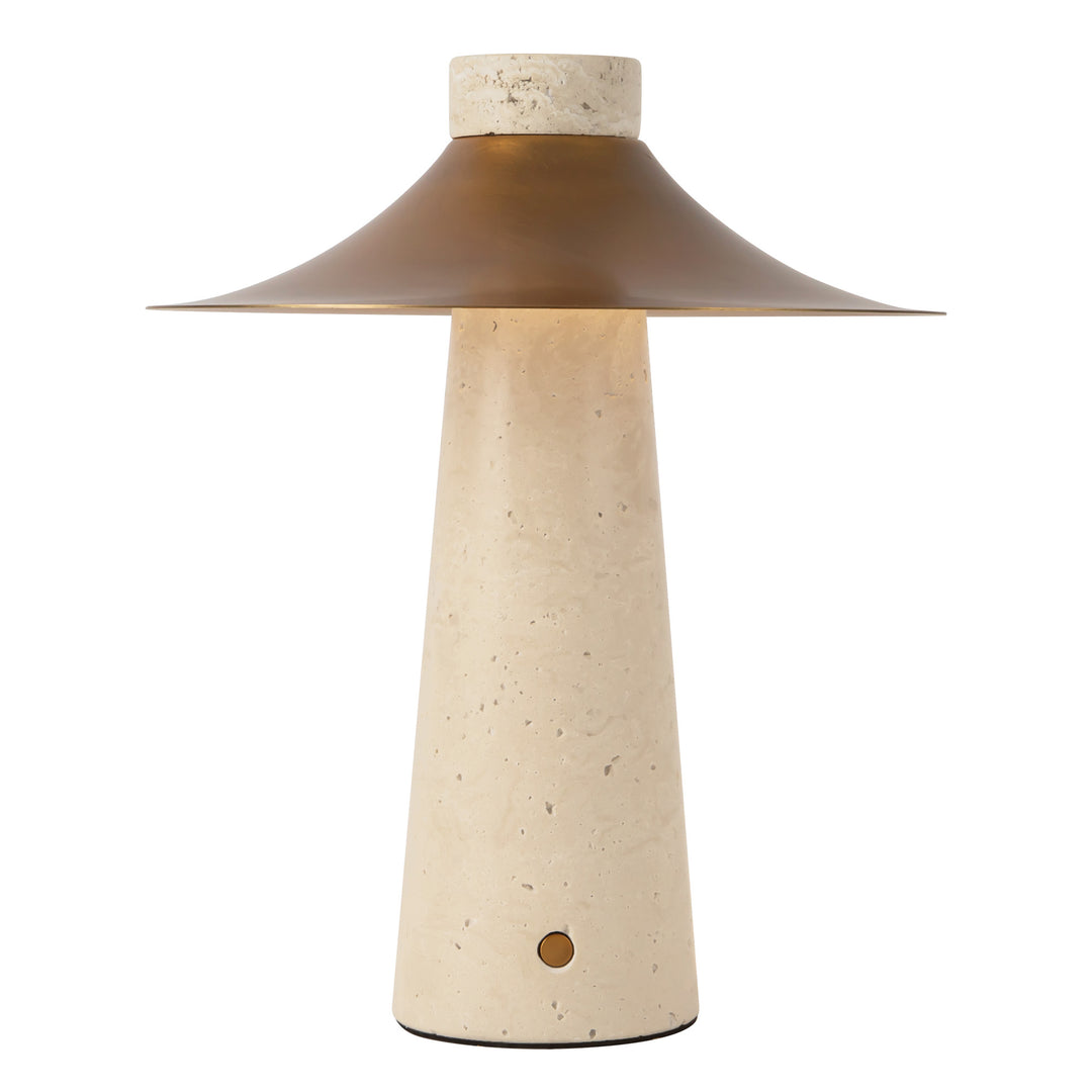 Hagen 12-in Brass dimmable LED Table Lamp