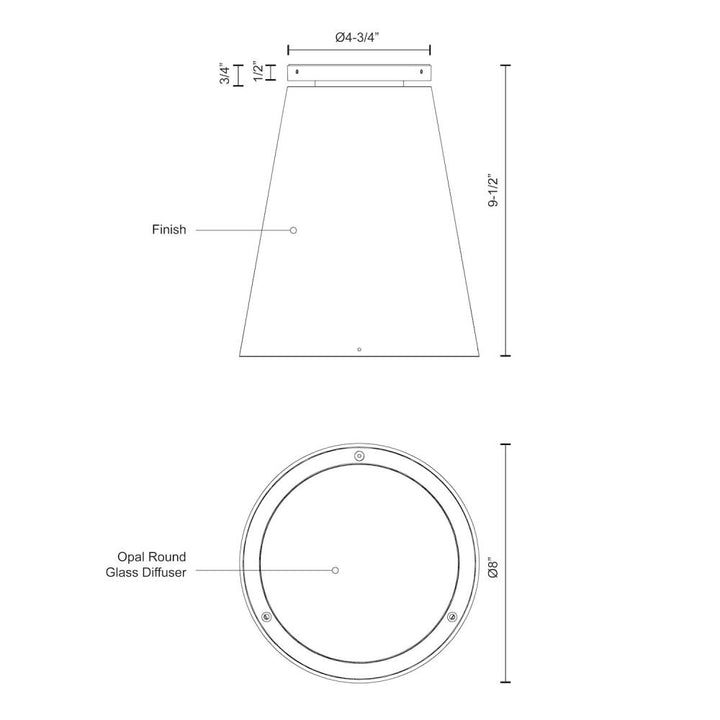 LED EXT CEILING (HARTFORD) BK 28W
