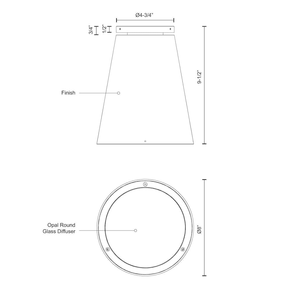 LED EXT CEILING (HARTFORD) WH 28W