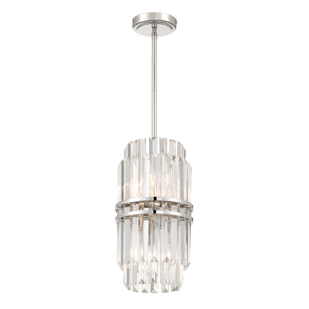 Hayes 4 Light Polished Nickel Mini Pendant