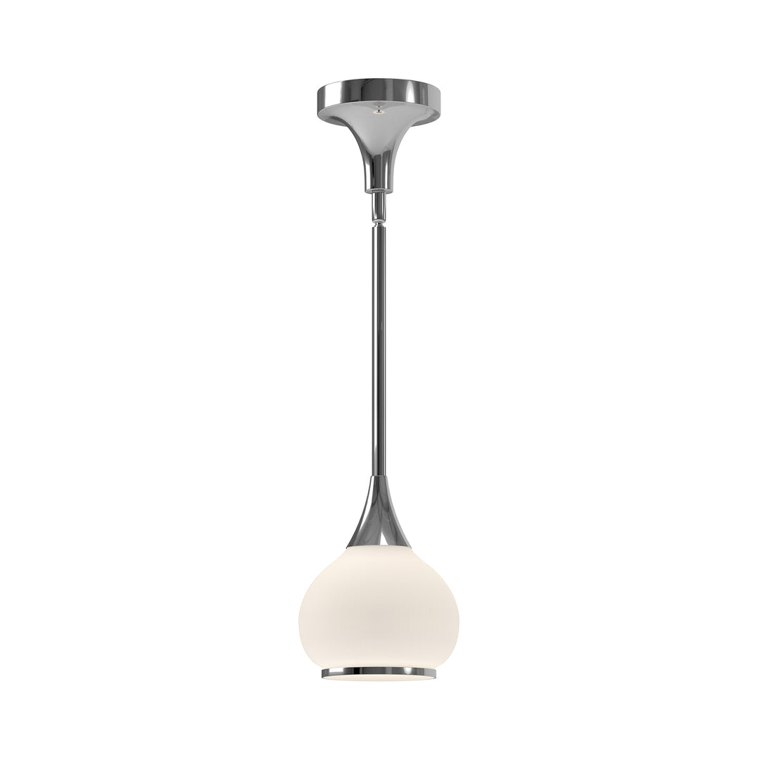 Hazel 6-in Chrome/Opal Matte Glass 1 Light Pendant