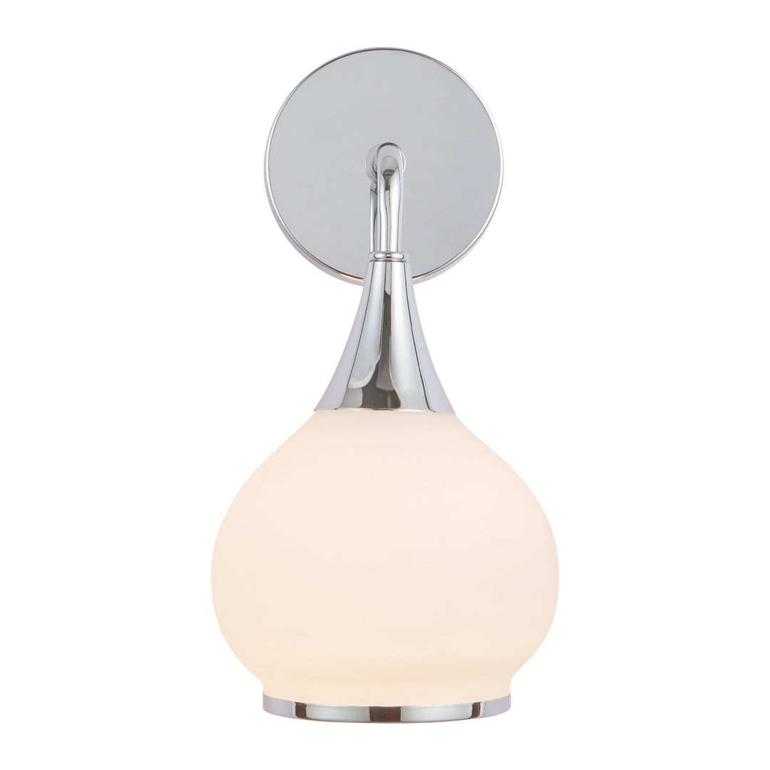 Hazel 6-in Chrome/Opal Matte Glass 1 Light Wall/Vanity