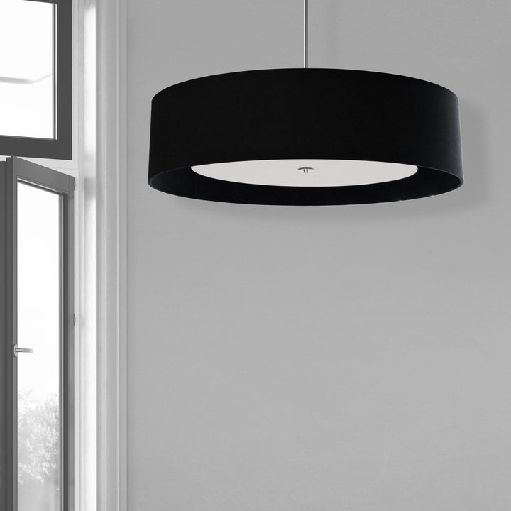 4LT Helena Pendant PC, BK w/WH Diffuser