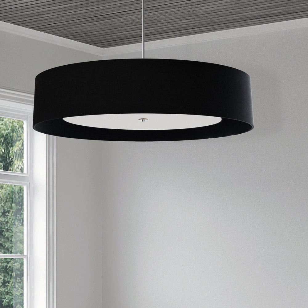 6LT Helena Pendant PC, BK w/WH Diffuser