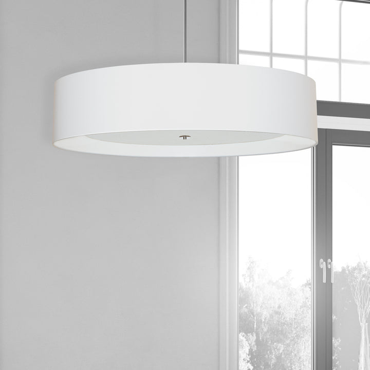 6LT Helena Pendant PC, WH w/WH Diffuser