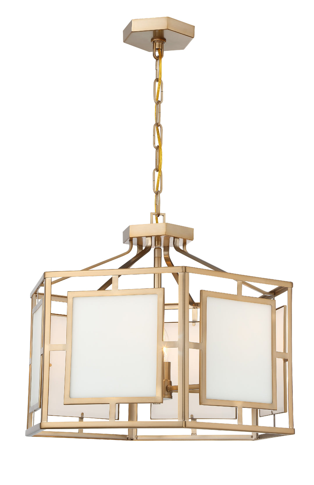 Libby Langdon Hillcrest 6 Light Vibrant Gold Lantern Chandelier