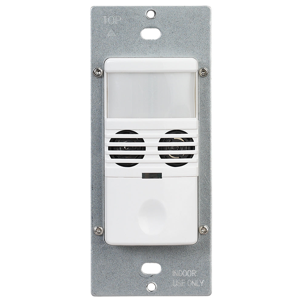 Commercial Grade In-Wall Dual Tech Occupancy/Vacancy Sensor, White