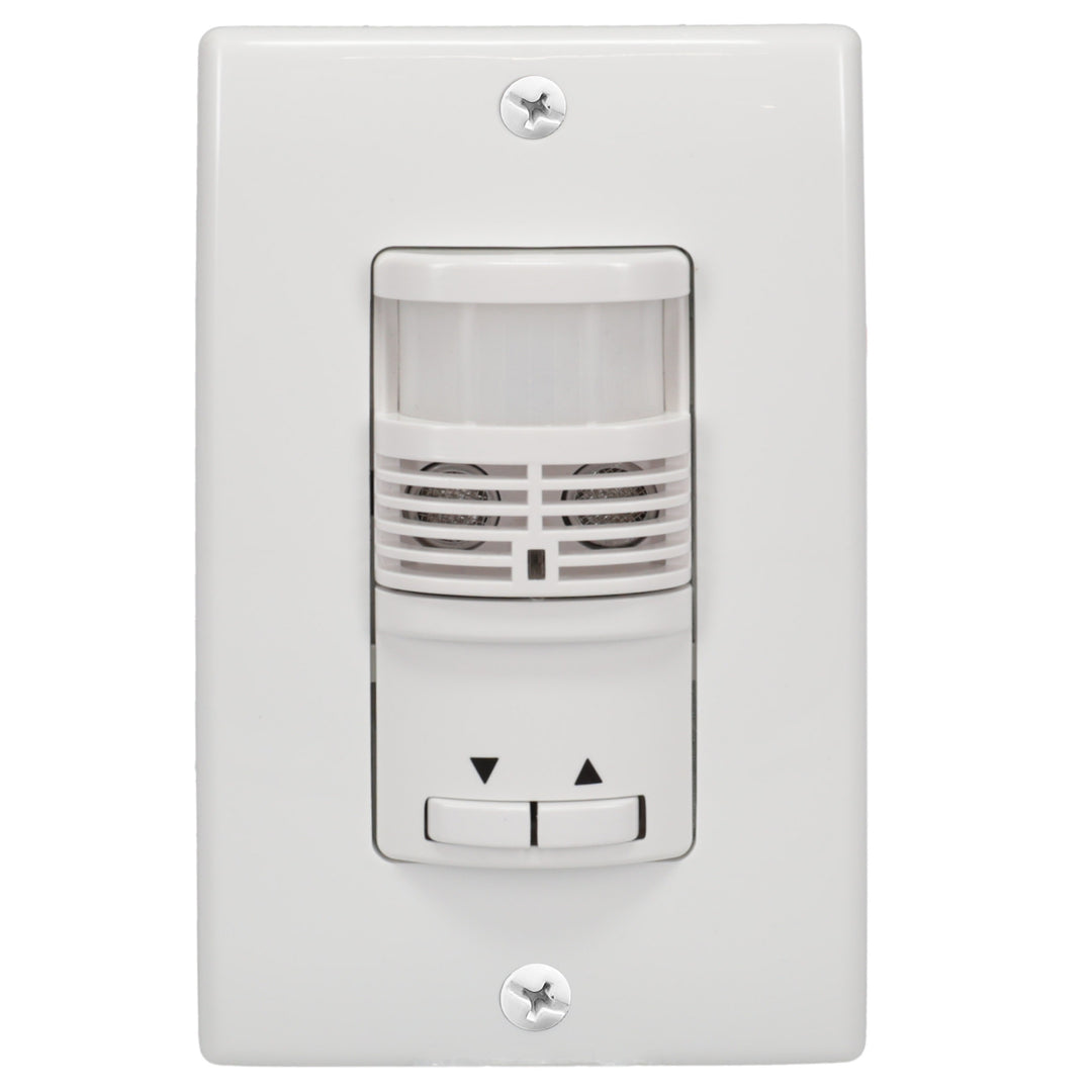 Commercial Grade In-Wall 0-10 V Dimming Dual Tech Occupancy/Vacancy Sensor, White