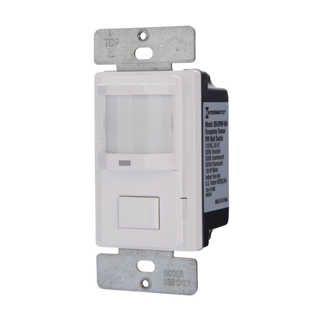 Residential In-Wall Push Button PIR Occupancy Sensor, White