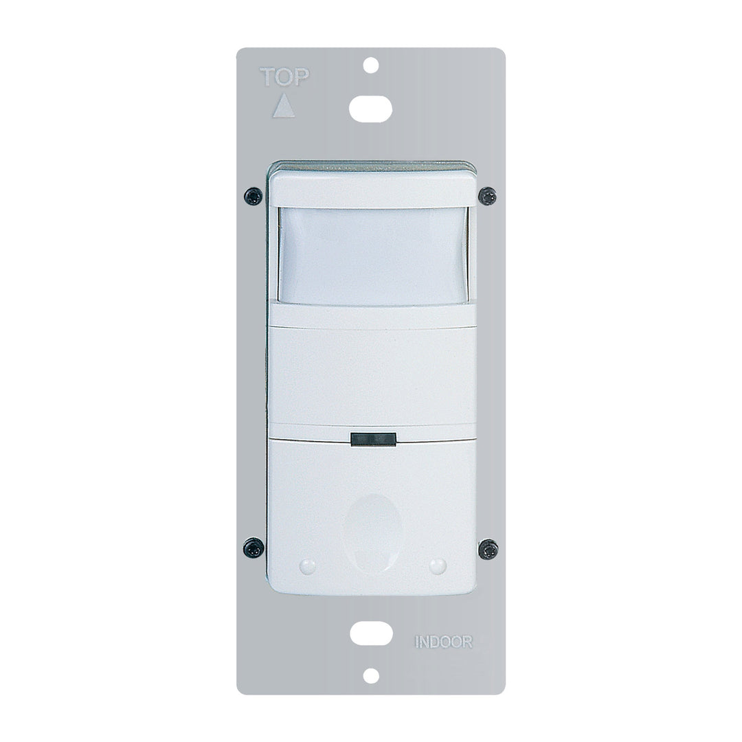 Commercial Grade Self-Adaptive In-Wall PIR Occupancy/Vacancy Sensor, No Neutral Required, White