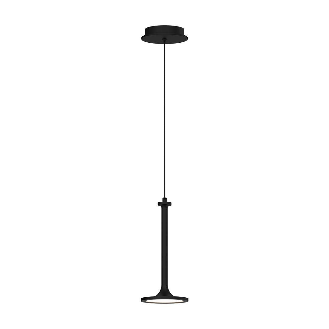 Issa 6-in Matte Black LED Pendant