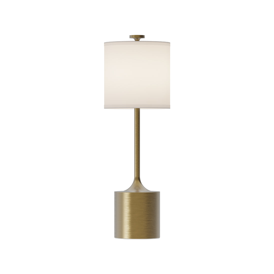 Issa 26-in Brushed Gold/Ivory Linen 1 Light Table Lamp