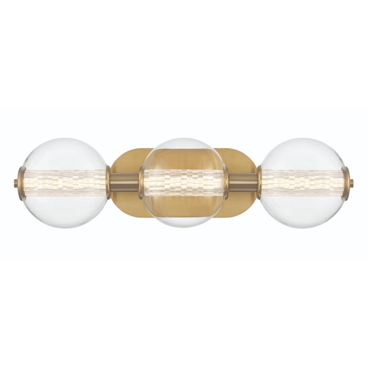 Atomo 3 Light Sconce in Gold with Clear Glass