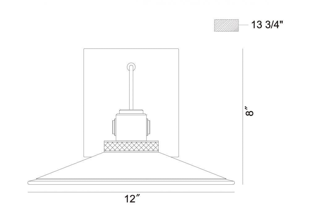 Deckard 12" LED Sconce In Gold and Black