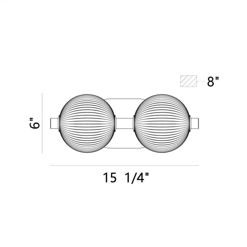 Palmas 2 Light Vanity In Nickel