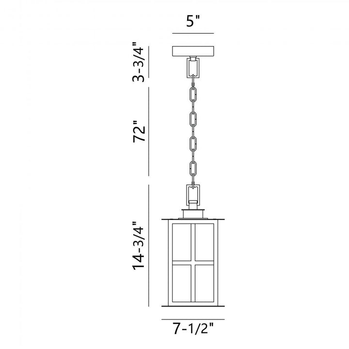 Greyson 16" LED Pendant In Brass and Black
