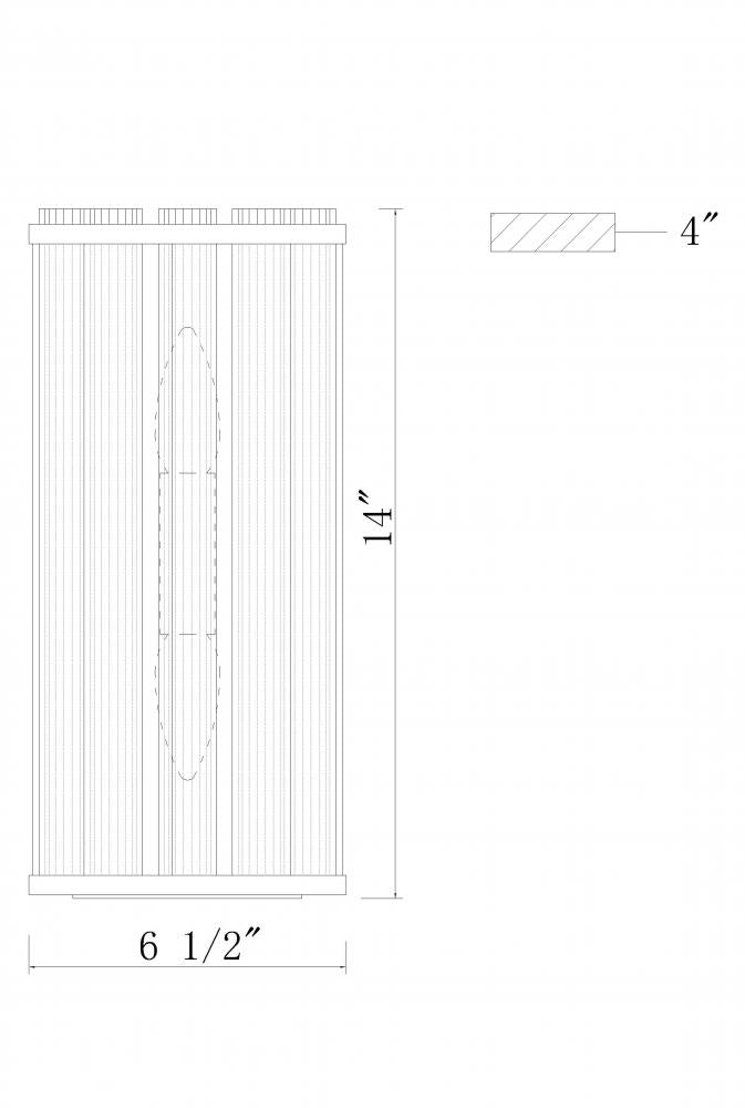 Glasbury 14" Sconce In Nickel