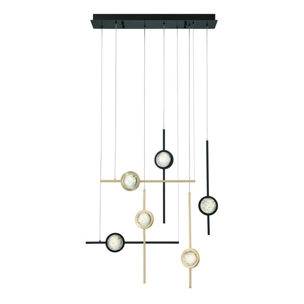 Barletta 32" LED Chandelier In Gold And Black