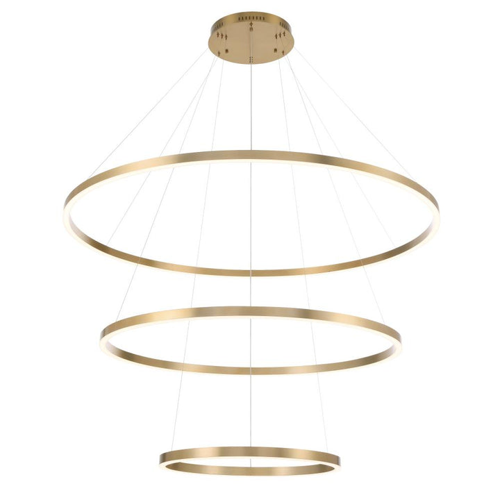 Spunto 3 Tier 61" LED Chandelier in Gold