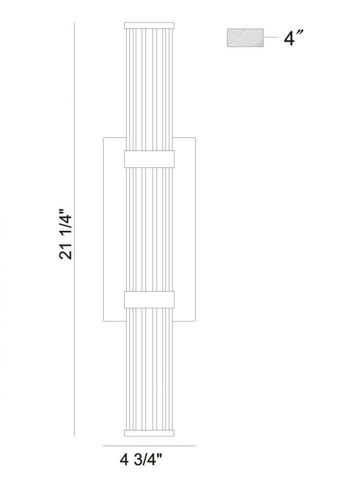 Fayton 21" LED Sconce In Black