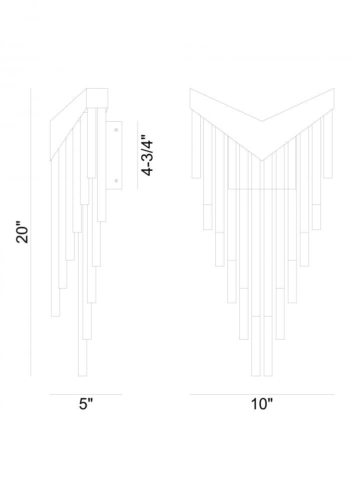 Vivien 20" LED Sconce In Gold