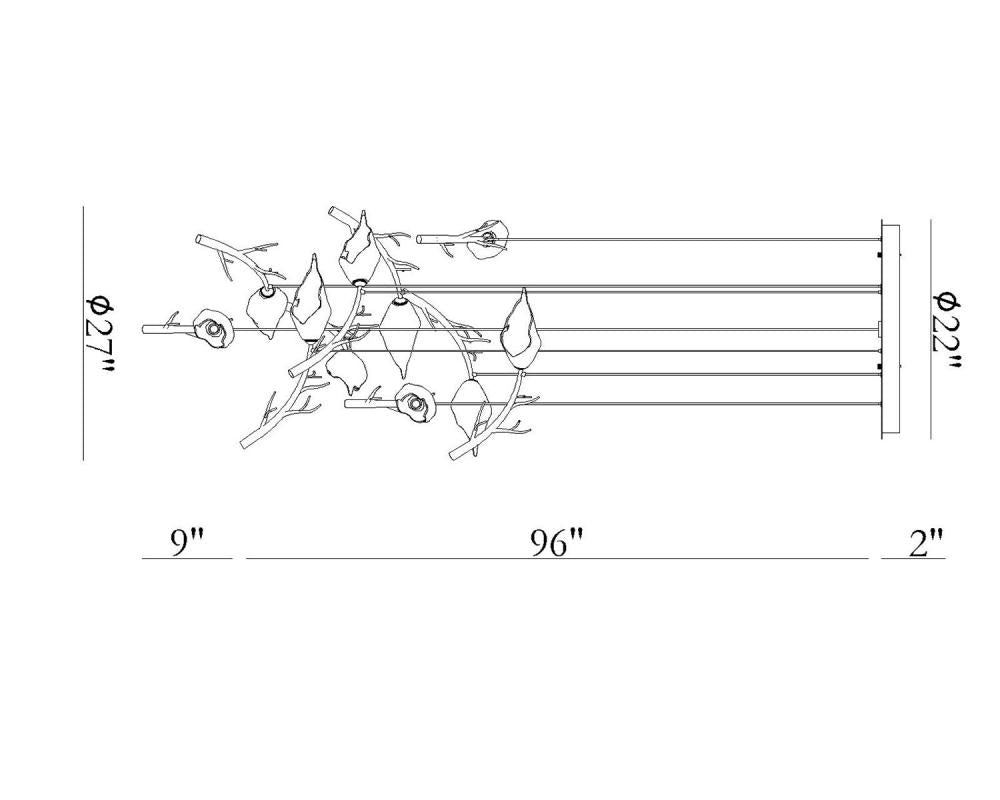 Matera 22" LED Chandelier In Gold