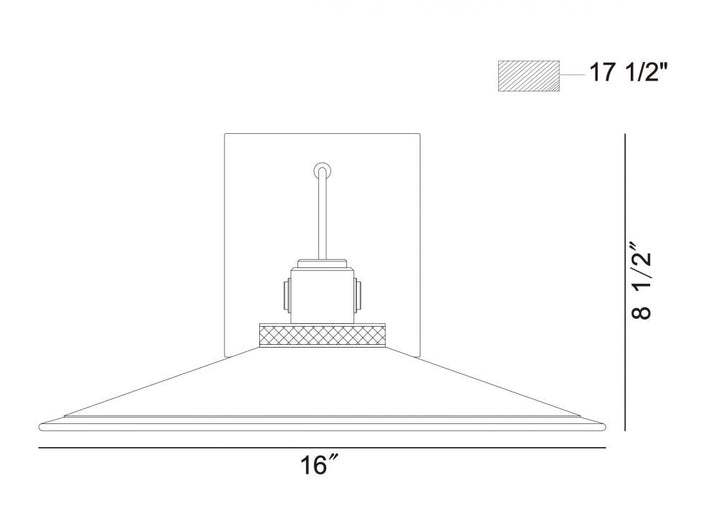 Deckard 16" LED Sconce In Gold and Black