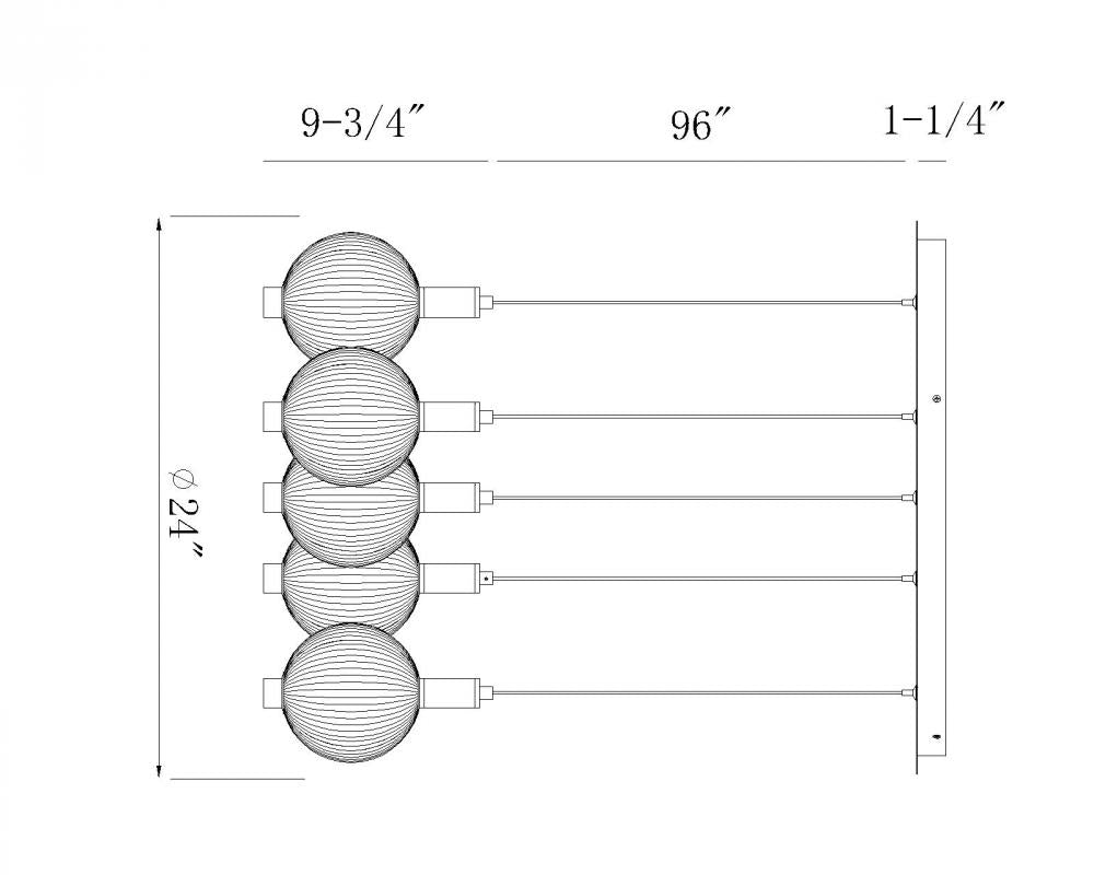 Palmas LED Pendant In Gold