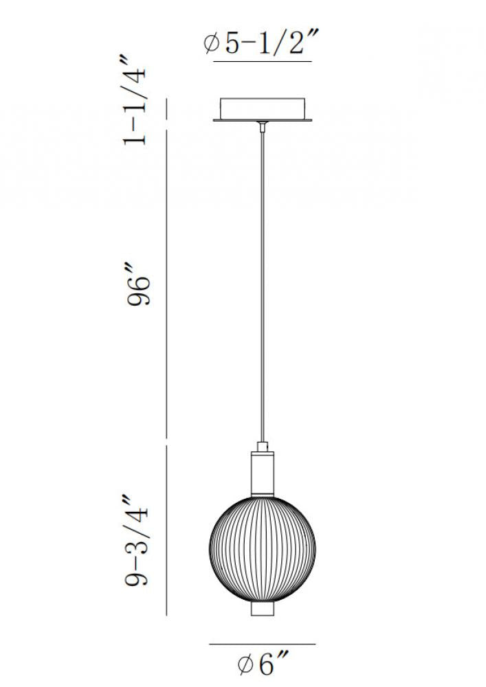 Palmas 10" LED Pendant In Gold