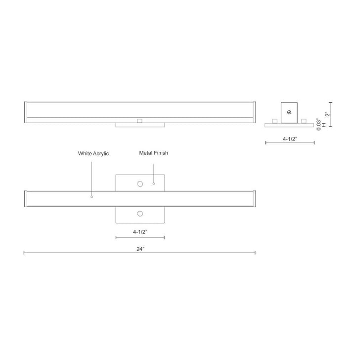 Jane-Slim 24-in Chrome LED Vanity