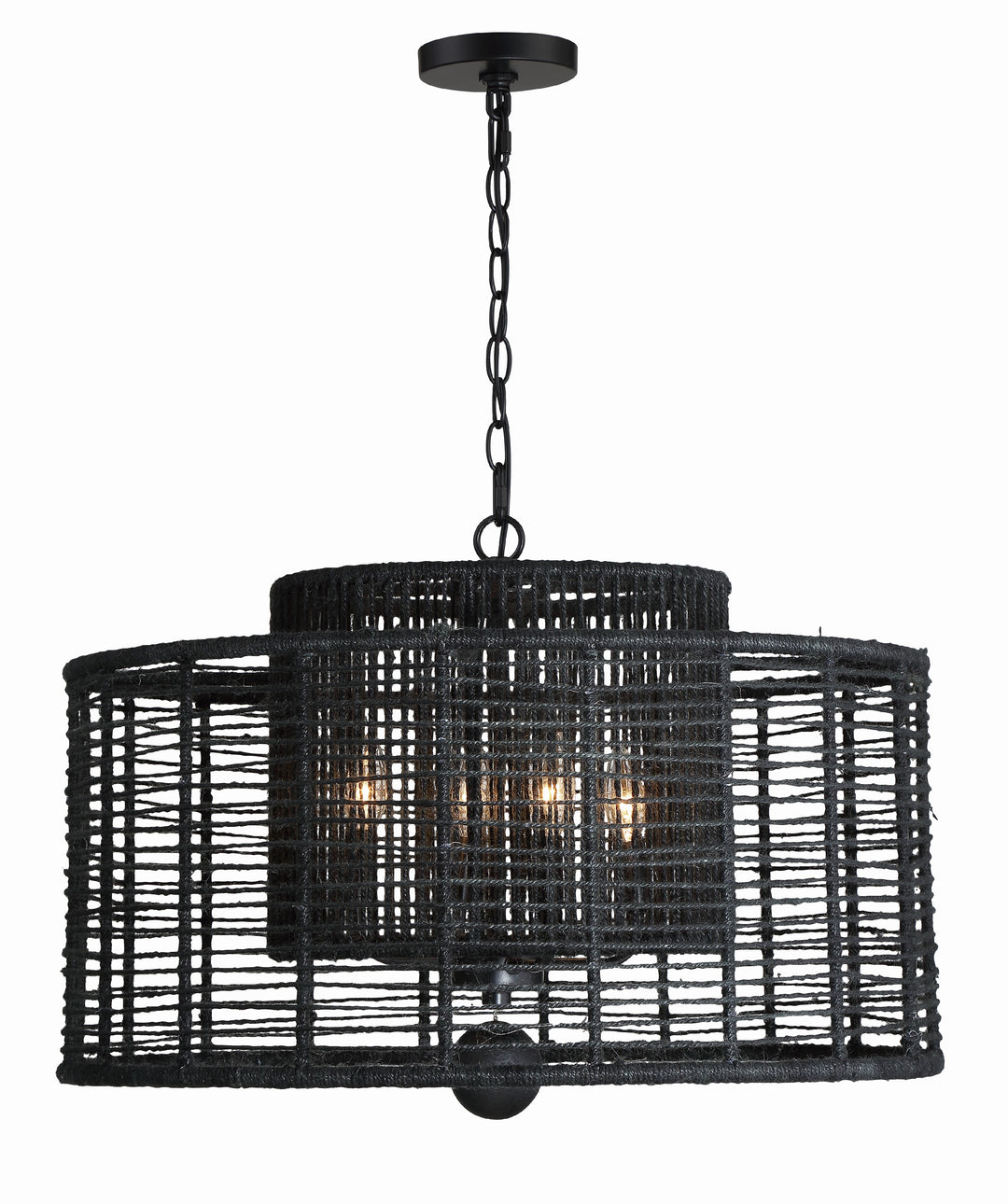 Jayna 4 Light Matte Black Chandelier