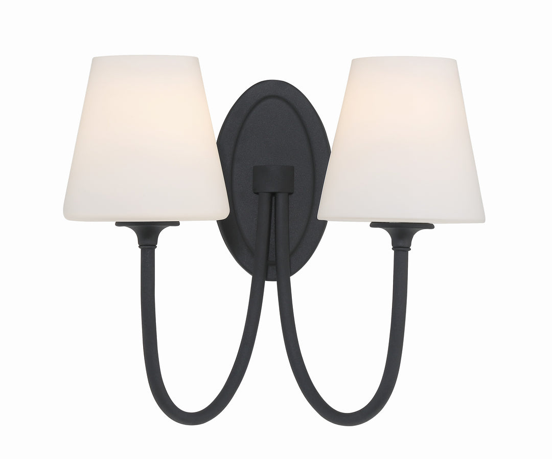 Juno 2 Light Black Forged Sconce