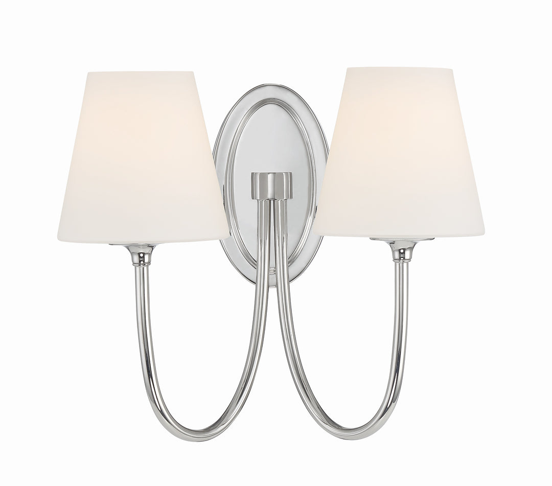 Juno 2 Light Polished Nickel Sconce