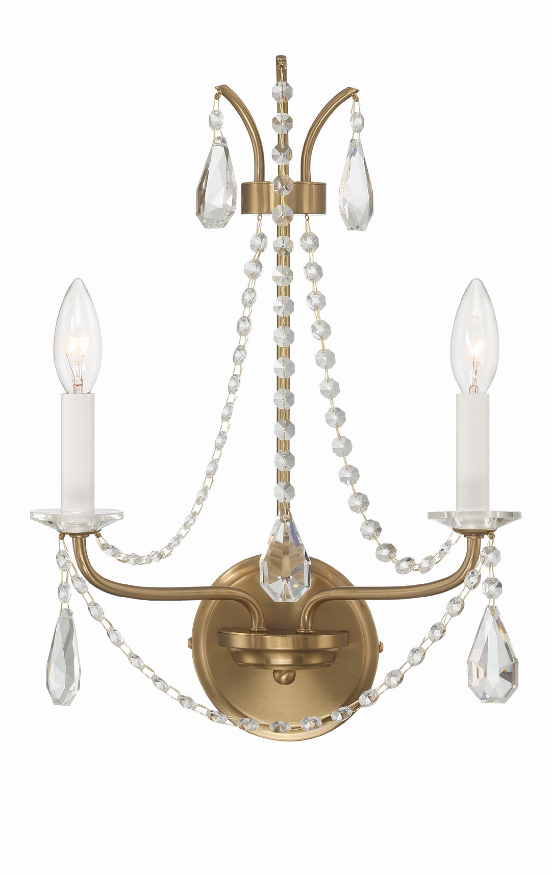 Karrington 2 Light Aged Brass Sconce