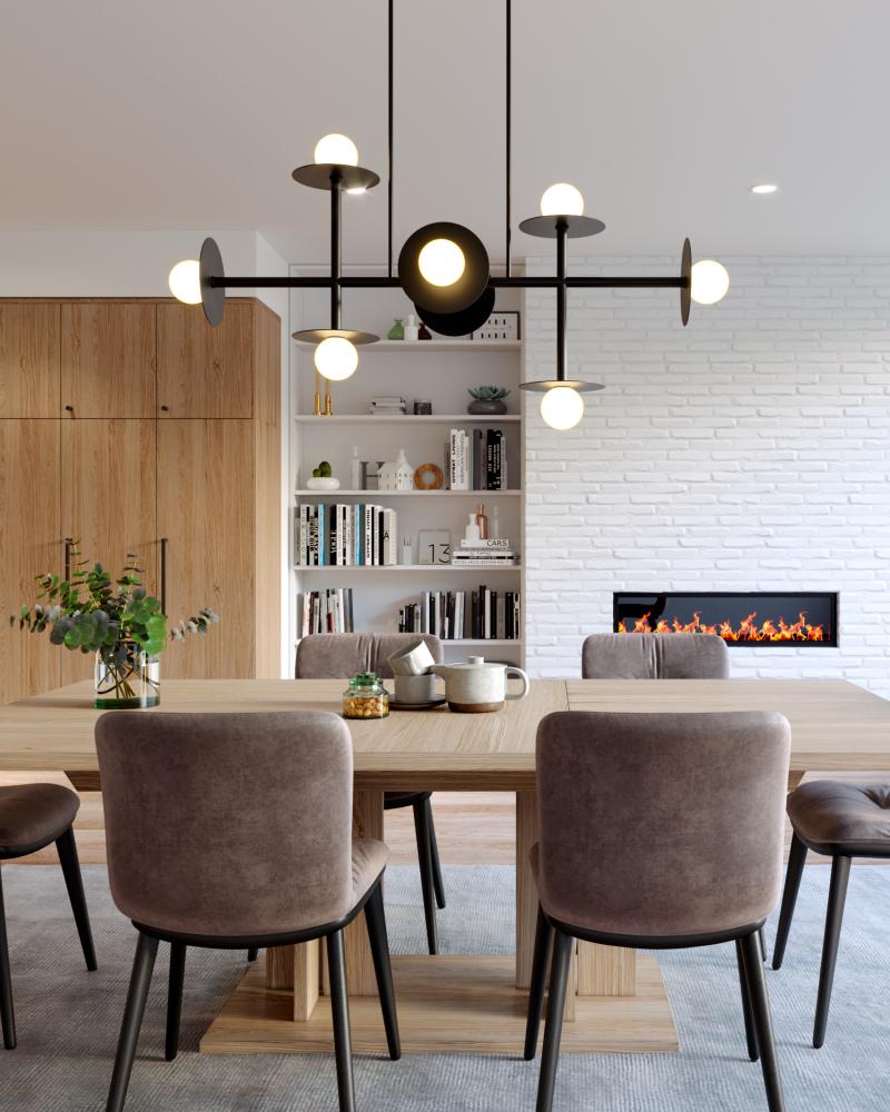 Nodes Large Linear Chandelier