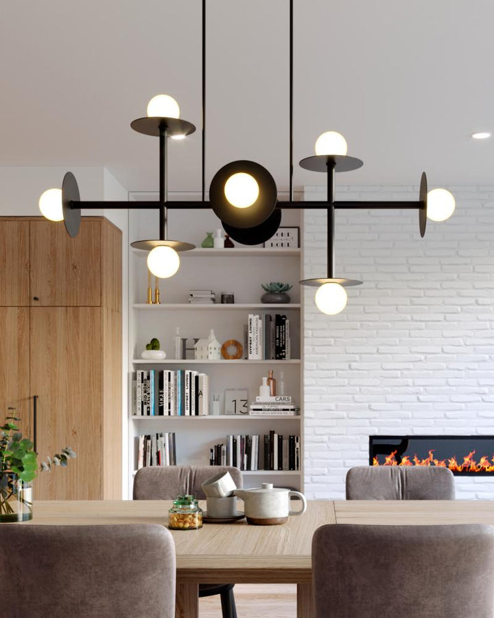 Nodes Large Linear Chandelier