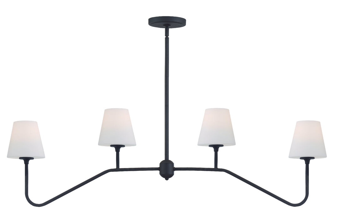 Keenan 4 Light Black Forged Linear Chandelier