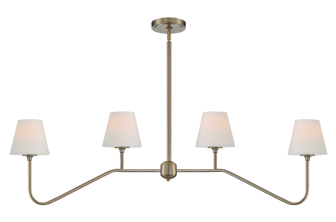 Keenan 4 Light Vibrant Gold Linear Chandelier