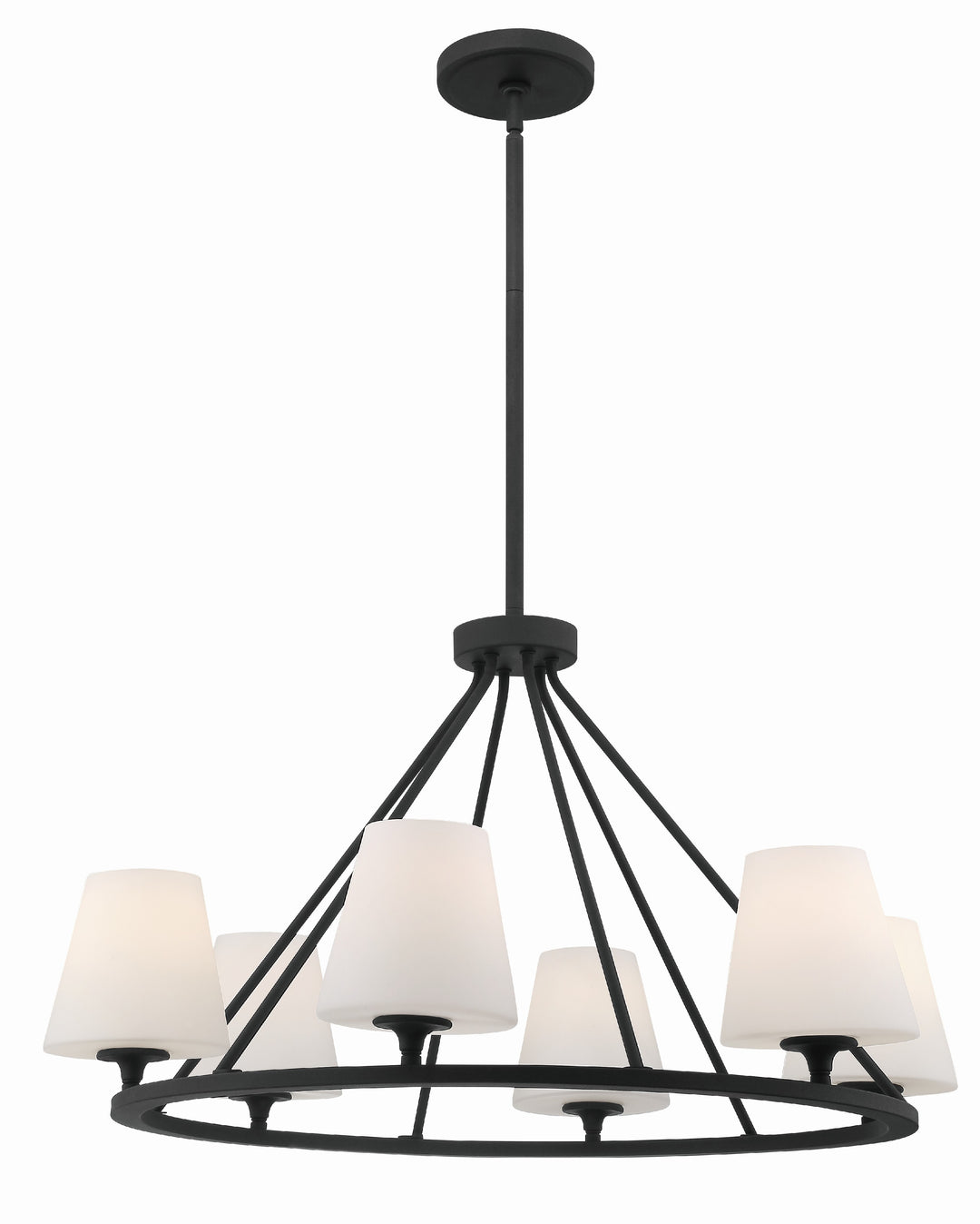 Keenan 6 Light Black Forged Chandelier