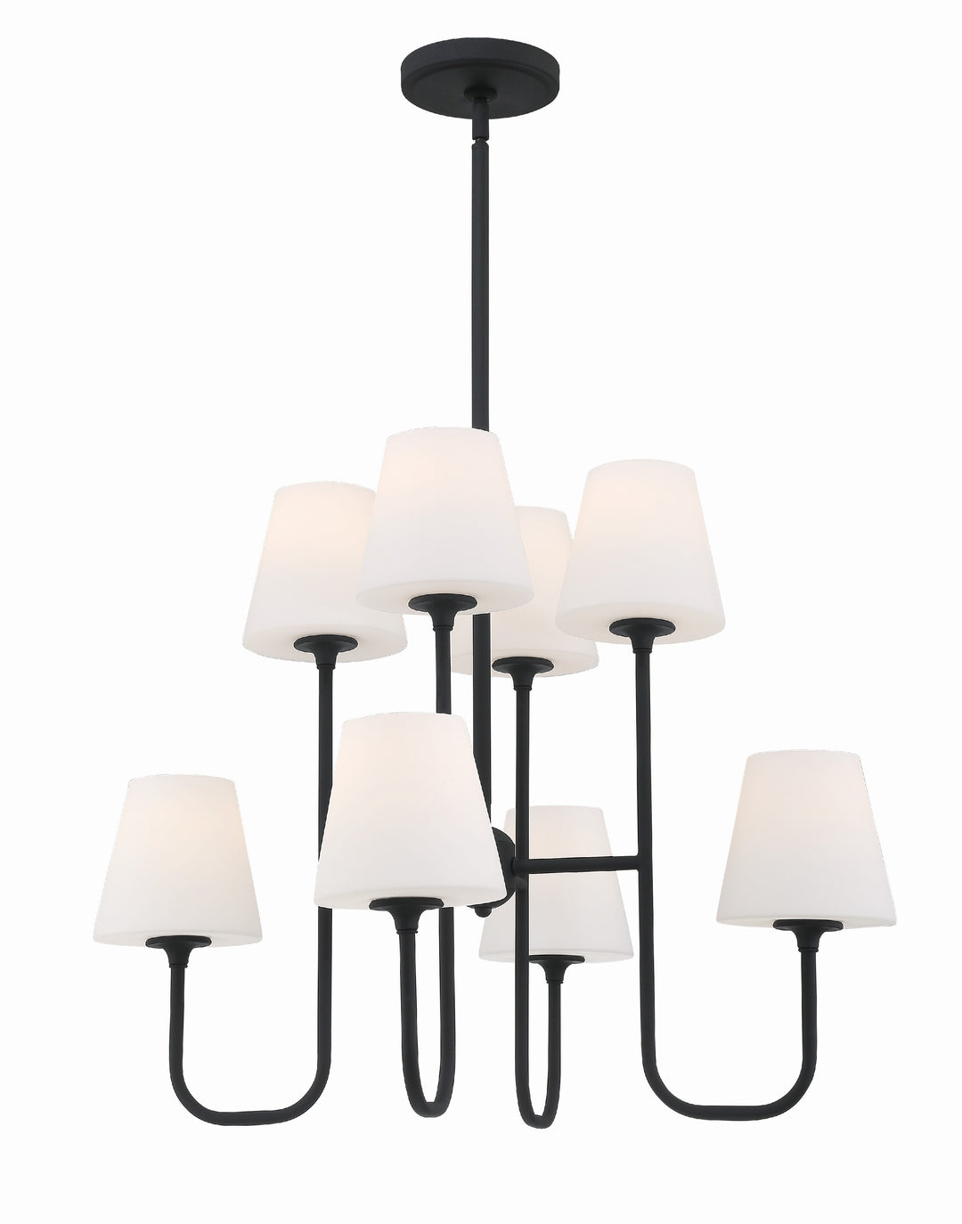 Keenan 8 Light Black Forged Chandelier