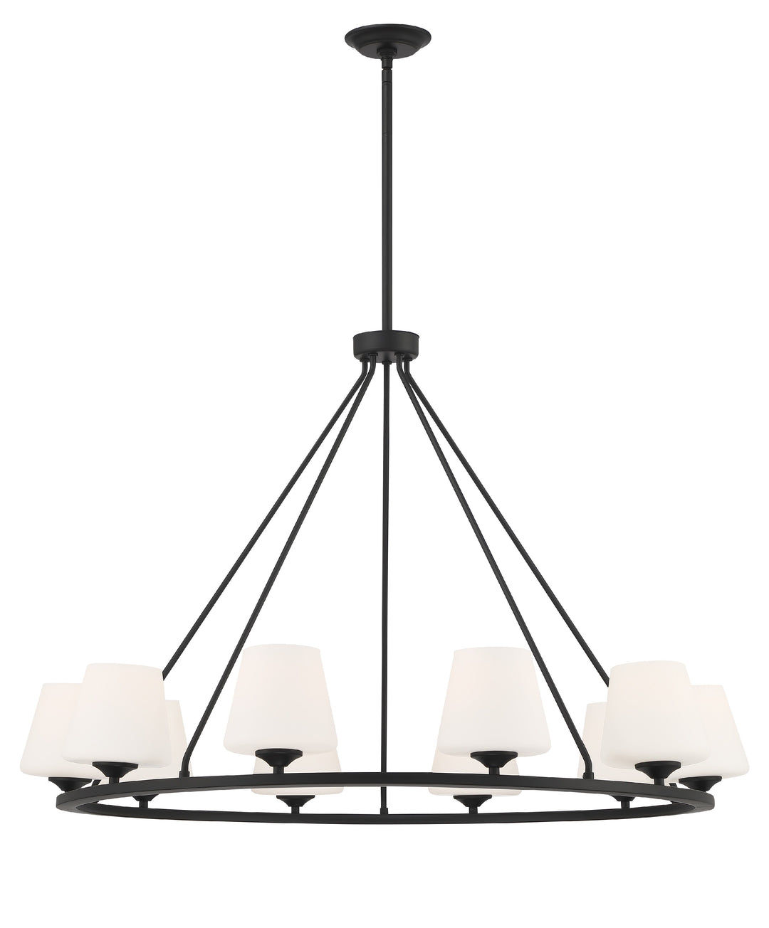 Keenan 10 Light Matte Black Chandelier