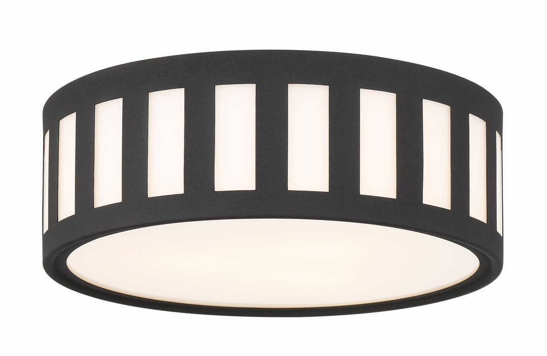 Kendal 3 Light Black Forged Flush Mount