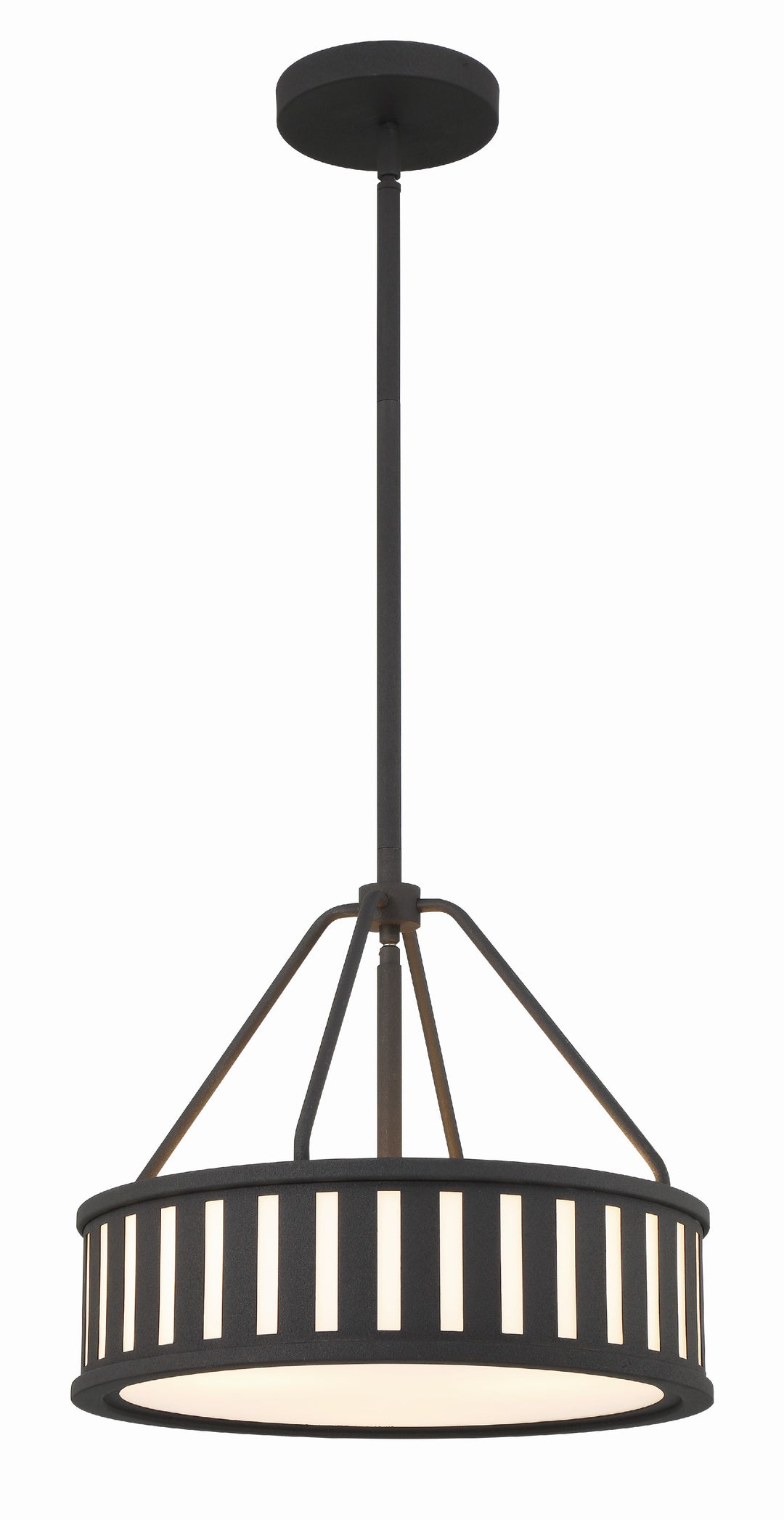 Kendal 3 Light Black Forged Mini Chandelier