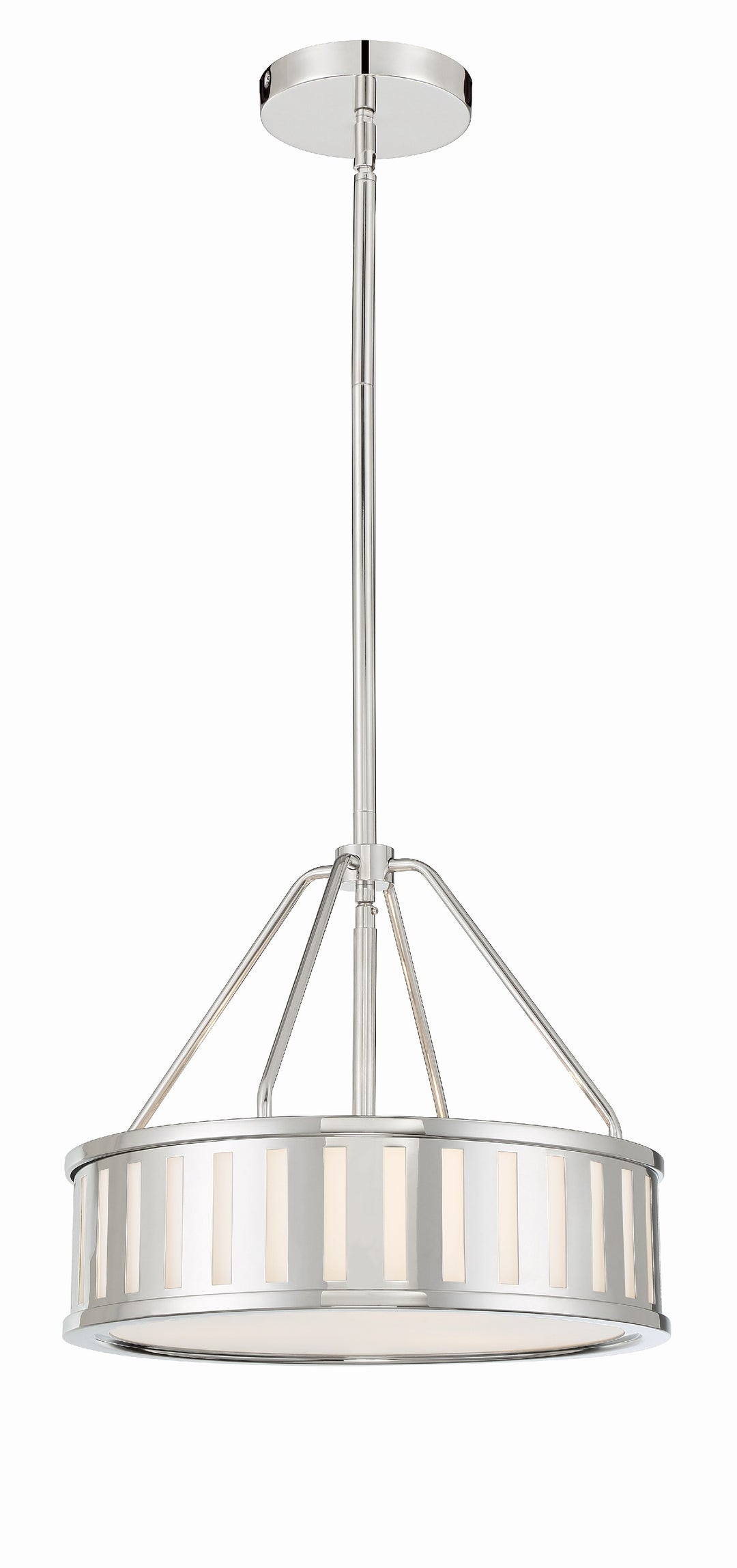 Kendal 3 Light Polished Nickel Mini Chandelier