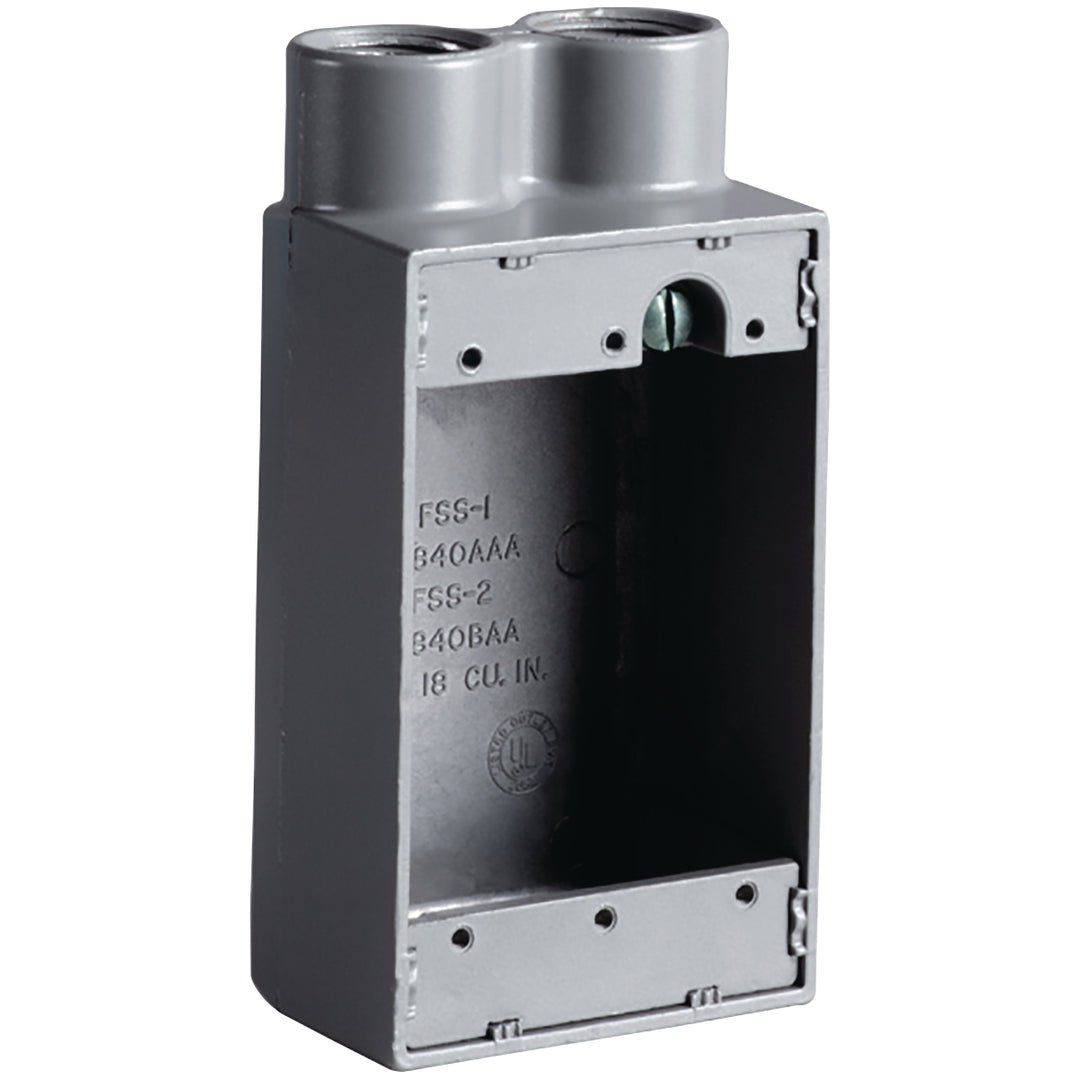 1/2" FS BOX SHAL. "S" ALUM W/O MTG LUGS