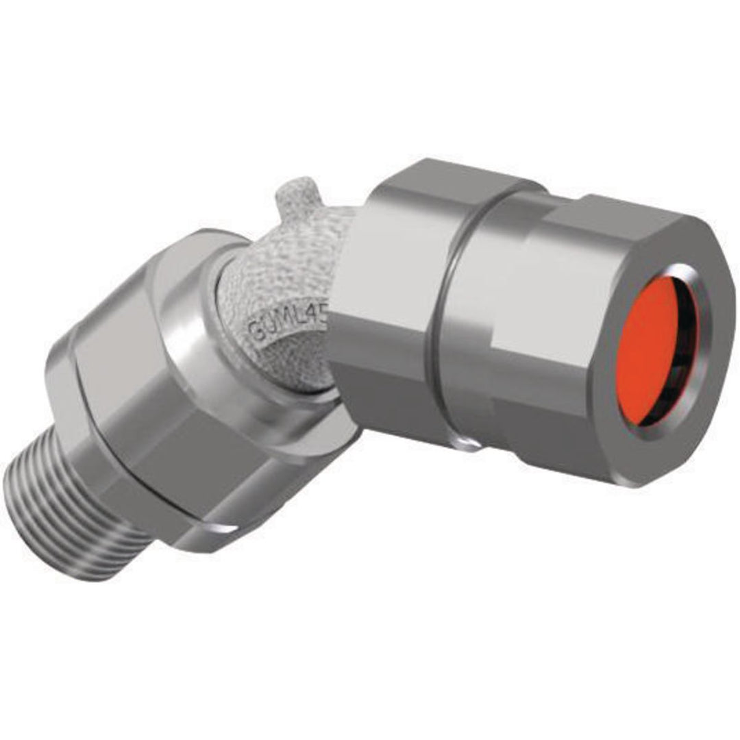 MC FITTING AL 1/2" NPT 45 DEG