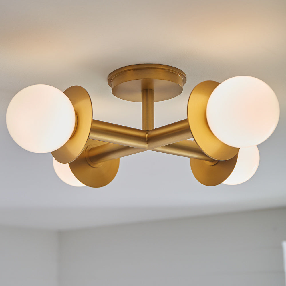 Nodes Semi-Flush Mount