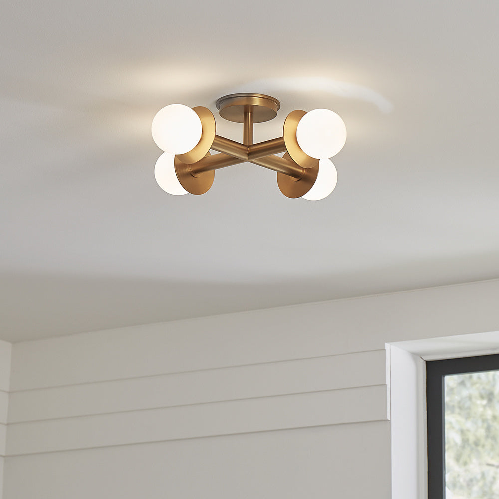 Nodes Semi-Flush Mount