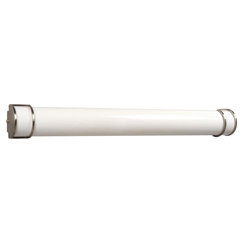 LED Vanity Light - Brushed Nickel w/ Satin White Acrylic Lens 100-277V