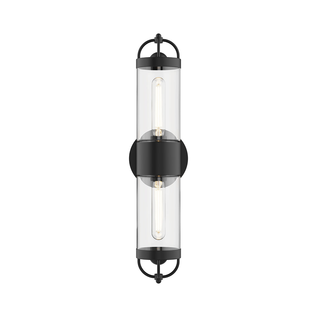 Lancaster 5-in Matte Black 2 Lights Wall/Vanity